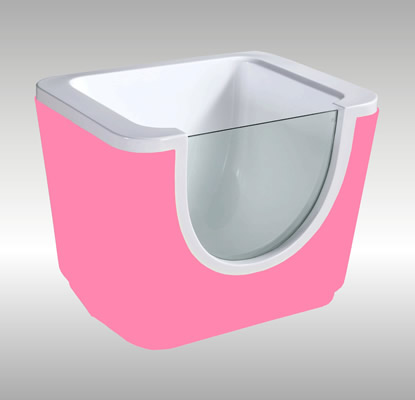 新款七彩单面透明游泳池