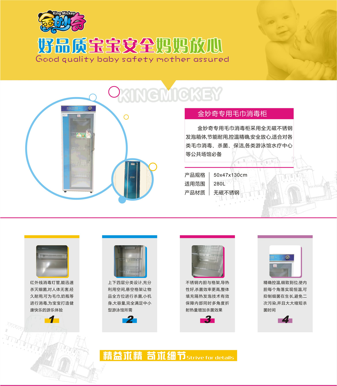 金妙奇专用毛巾消毒柜设备功能详情，设备特色介绍